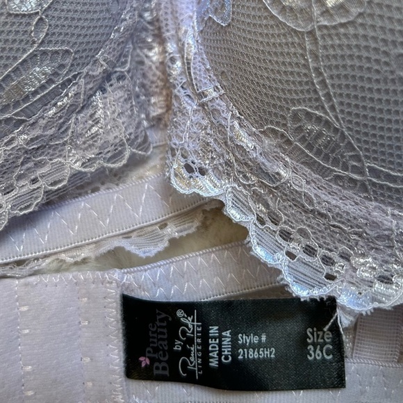 Pure Beauty NWT womens light purple push up padded wired bra Sz-36C U4 - Picture 6 of 7